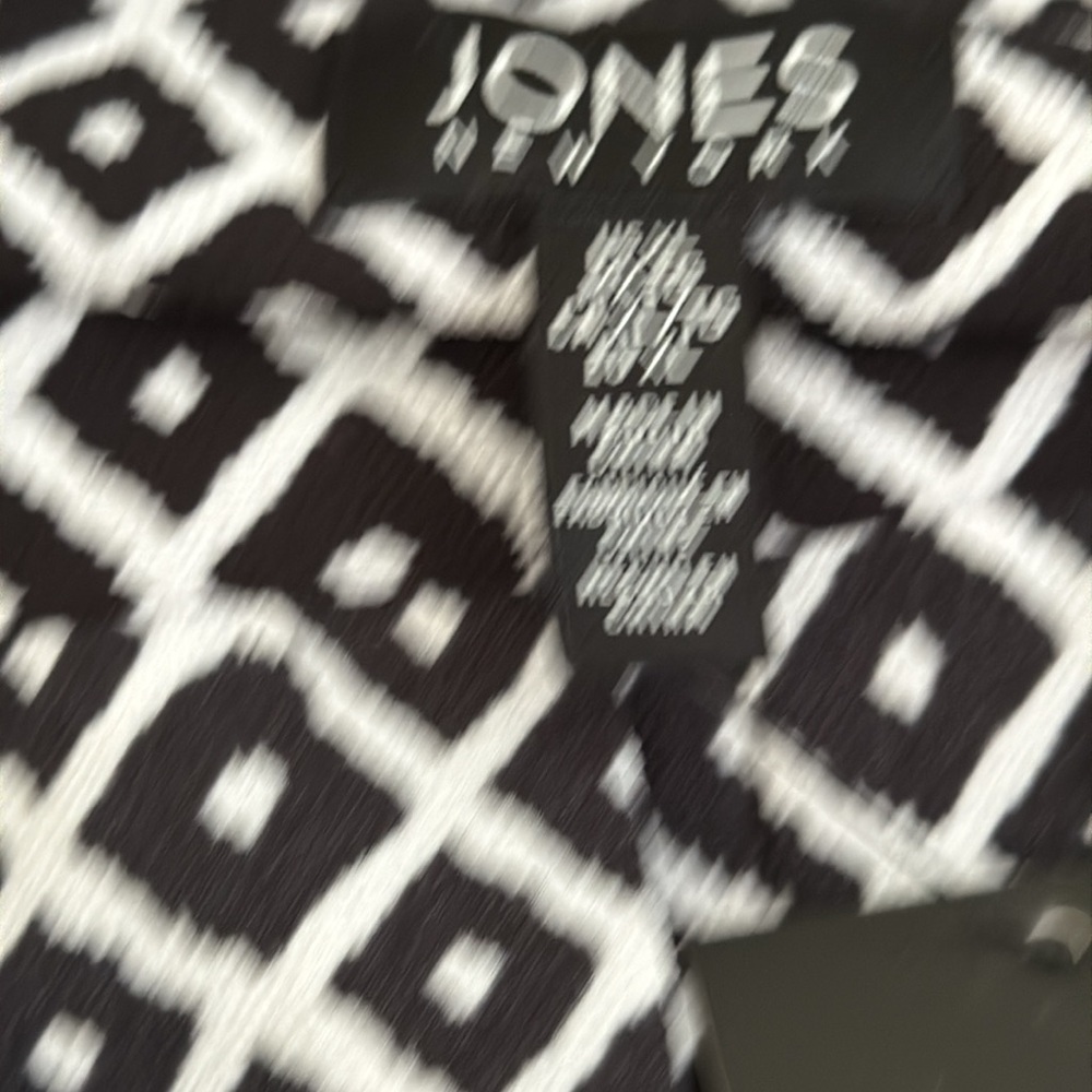 NWT Jones New York Black and White Geometric Tunic Top Size XL - Picture 5 of 8